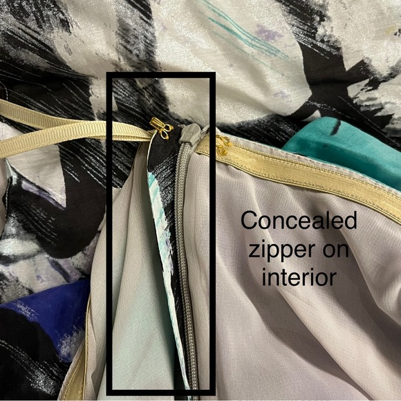 LEIFSDOTTIR ABSTRACT FLORAL PRINT STRAPLESS MIDI DRESS - Picture 14 of 16